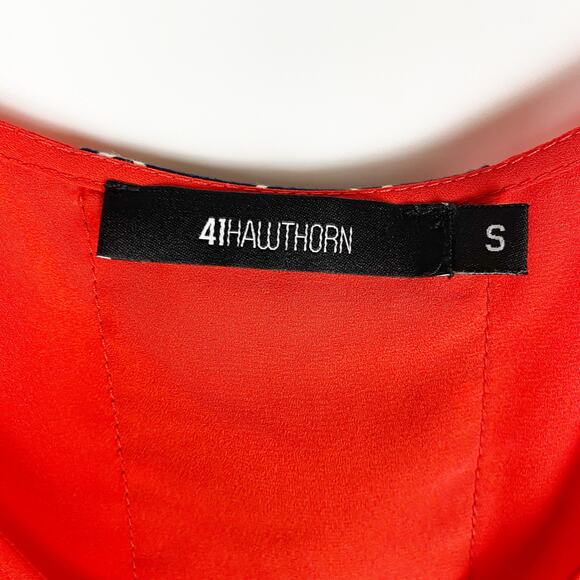 41Hawthorn Sleeveless Blouse Red With Navy Stripe Lightweight Womens Size Small - Picture 6 of 11